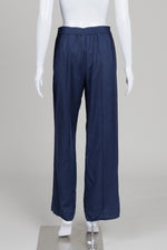 Load image into Gallery viewer, COS Navy Wide Leg Pant w/ Elasticized Back Waist (36)
