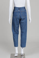 Load image into Gallery viewer, COS Medium Wash Tapered Hi-rise Button Fly Jeans (24)
