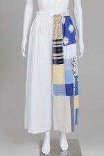 Load image into Gallery viewer, DU Wide Leg Patchwork Colourblock Elasticized Waist
