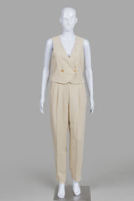Load image into Gallery viewer, Giorgio Armani Wheat Lined Vest &amp; Trouser Set (Pant 42 Vest 44)
