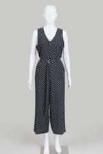 Load image into Gallery viewer, Michael Michael Kors Black/White Print Sleeveless Jumpsuit (8)
