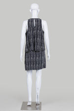 Load image into Gallery viewer, Joie Black/White Abstract Print 2-Tiered Sleeveless Dress (S)
