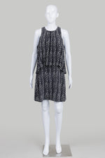 Load image into Gallery viewer, Joie Black/White Abstract Print 2-Tiered Sleeveless Dress (S)
