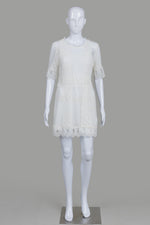 Load image into Gallery viewer, Maje Ivory Lace Short Sleeve Dress (4)
