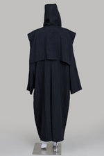 Load image into Gallery viewer, Linda Lundstrom Vintage La Parka Black Hooded Maxi Coat w/ Removable Shoulder Pads
