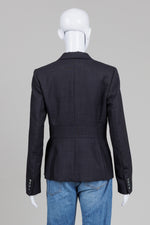 Load image into Gallery viewer, Max Mara Charcoal Grey Blazer w/ Waist Cut
