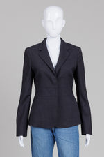 Load image into Gallery viewer, Max Mara Charcoal Grey Blazer w/ Waist Cut

