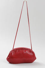 Load image into Gallery viewer, Whiting and Davis International Vintage red chainmail crossbody frame bag.
