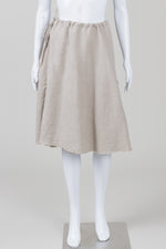 Load image into Gallery viewer, Iva Kolotelo Natural Linen Bias Skirt w/ Raw Edges
