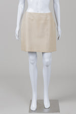 Load image into Gallery viewer, Danier Cream Leather Mini Skirt (8)

