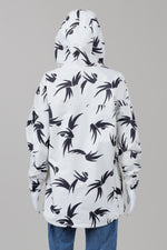 Load image into Gallery viewer, Burton Cabana White/Black Print Hooded Rain Coat (L)
