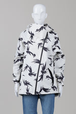 Load image into Gallery viewer, Burton Cabana White/Black Print Hooded Rain Coat (L)
