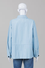 Load image into Gallery viewer, Left Hand Vintage 90's Blue Rain Jacket w/ Zip Pockets
