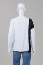Load image into Gallery viewer, Naya White/Black Colourblock Long Sleeve T-shirt (2) *New w/ tags $179
