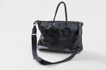 Load image into Gallery viewer, Matt &amp; Nat Black Vegan Diaper Bag with Pad and insulated bottle warmer

