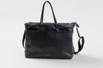 Load image into Gallery viewer, Matt &amp; Nat Black Vegan Diaper Bag with Pad and insulated bottle warmer
