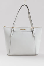 Load image into Gallery viewer, Michael by Michael Kors Ivory Tote Bag with Zippered Top with Dustbag
