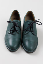 Load image into Gallery viewer, Fly London evergreen heeled Oxford shoes (38)
