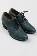 Load image into Gallery viewer, Fly London evergreen heeled Oxford shoes (38)
