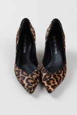 Load image into Gallery viewer, Stuart Weitzman black and brown animal print kitten heel pump (7) *like new
