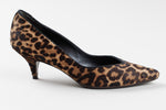 Load image into Gallery viewer, Stuart Weitzman black and brown animal print kitten heel pump (7) *like new
