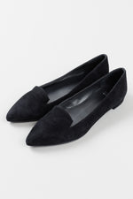Load image into Gallery viewer, Stuart Weitzman black suede moccasin shoes (9)

