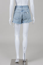 Load image into Gallery viewer, Agolde Light Wash Denim Cut-off Shorts (26)
