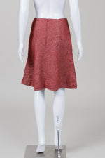 Load image into Gallery viewer, Sandra Angelozzi Cherry Red Linen A-line Skirt w/ Handstitching (34)
