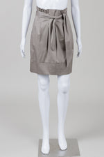 Load image into Gallery viewer, BCBGMaxAzria Taupe Paperbag Waist Skirt w/ Belt (2)
