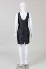 Load image into Gallery viewer, Coba-Reece Black Silk Shantung Sleeveless Cross-back Dress (8)
