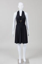 Load image into Gallery viewer, Joseph Ribkoff Black Sleeveless Dress w/ Waist Detail (4)
