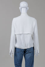 Load image into Gallery viewer, Rails White Crinkle Gauze Snap Closure Jacket (M)
