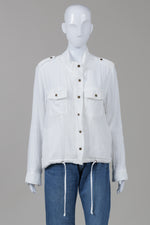 Load image into Gallery viewer, Rails White Crinkle Gauze Snap Closure Jacket (M)
