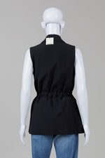 Load image into Gallery viewer, Koton Black Sleeveless Lapel Vest (34) *New w/ tags
