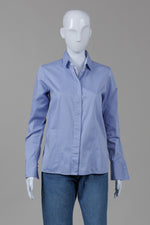 Load image into Gallery viewer, Hugo Boss Periwinkle Blue Button Down Shirt w/ Stripe Contrast inside Placket (UK 6)
