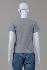 Load image into Gallery viewer, Play by Comme des Garcons Grey Crewneck T-shirt w/ Iconic Applique (S)
