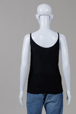 Load image into Gallery viewer, Maje Black Camisole w/ Silver Sequin Front (1)
