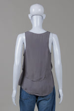 Load image into Gallery viewer, Theory Grey Layered Sleeveless Top (S)

