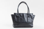 Load image into Gallery viewer, KATE SPADE large black leather shoulder bag w/ zip
