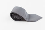 Load image into Gallery viewer, ERMENEGILDO ZEGNA black and silver silk pattern tie, 3” width
