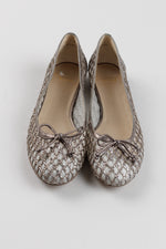 Load image into Gallery viewer, STUART WEITZMAN metallic weave design flats, (12)

