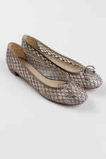 Load image into Gallery viewer, STUART WEITZMAN metallic weave design flats, (12)
