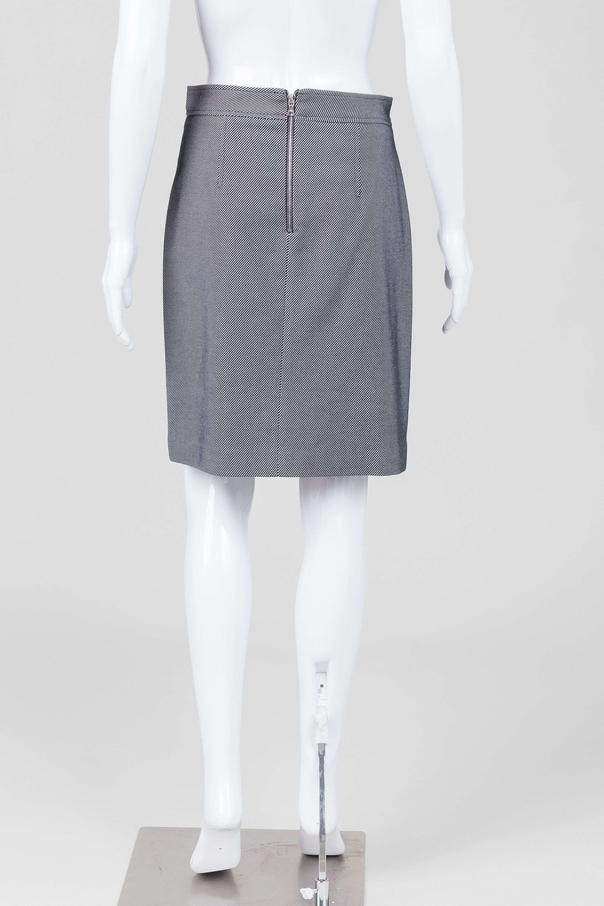 Judith & Charles Black/White Twill Pencil Skirt (4)