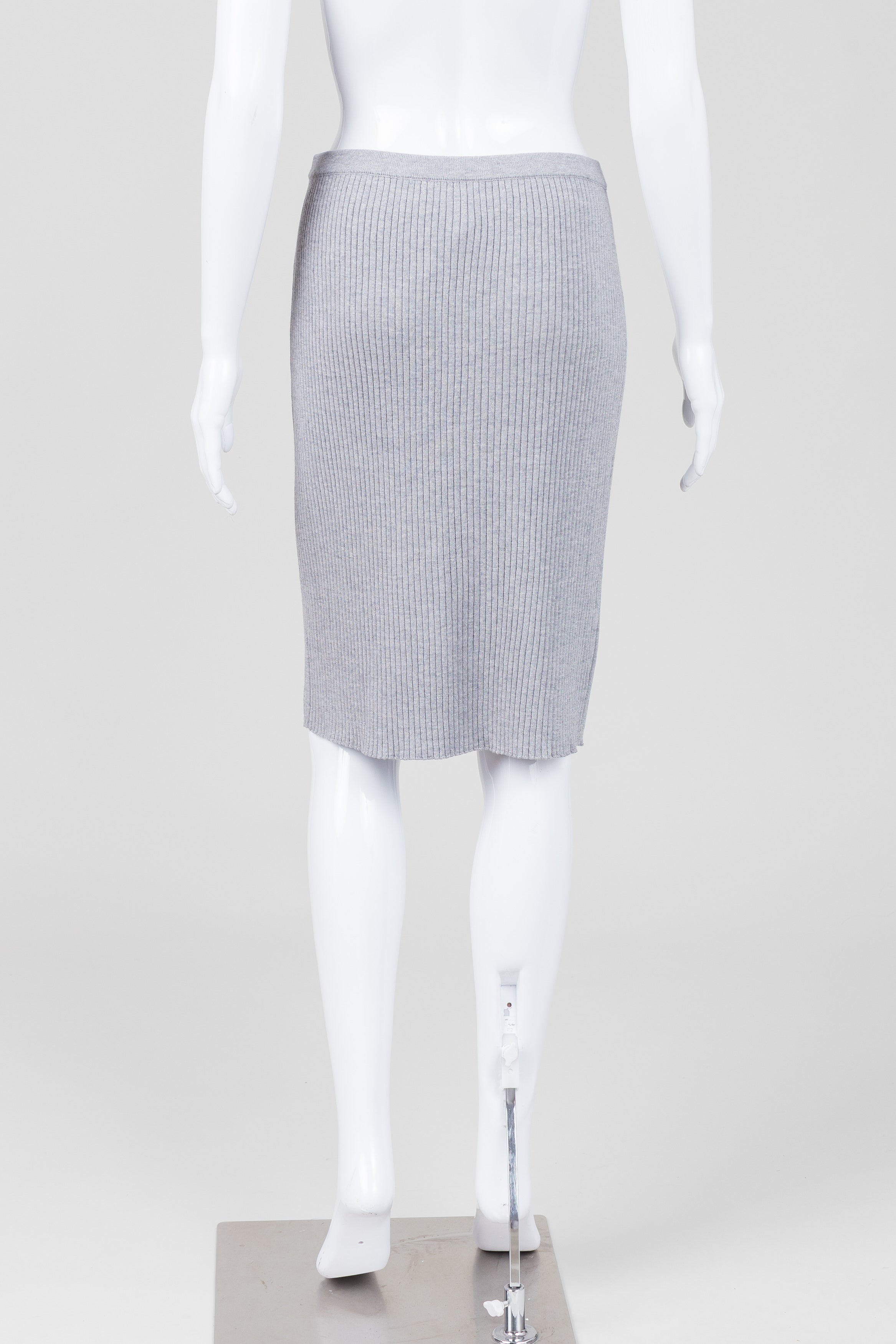 Eileen Fisher Grey Rib Knit Skirt (S)
