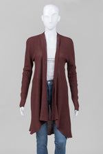 Load image into Gallery viewer, Eileen Fisher Wine Rib Open Front Cardigan (XL)
