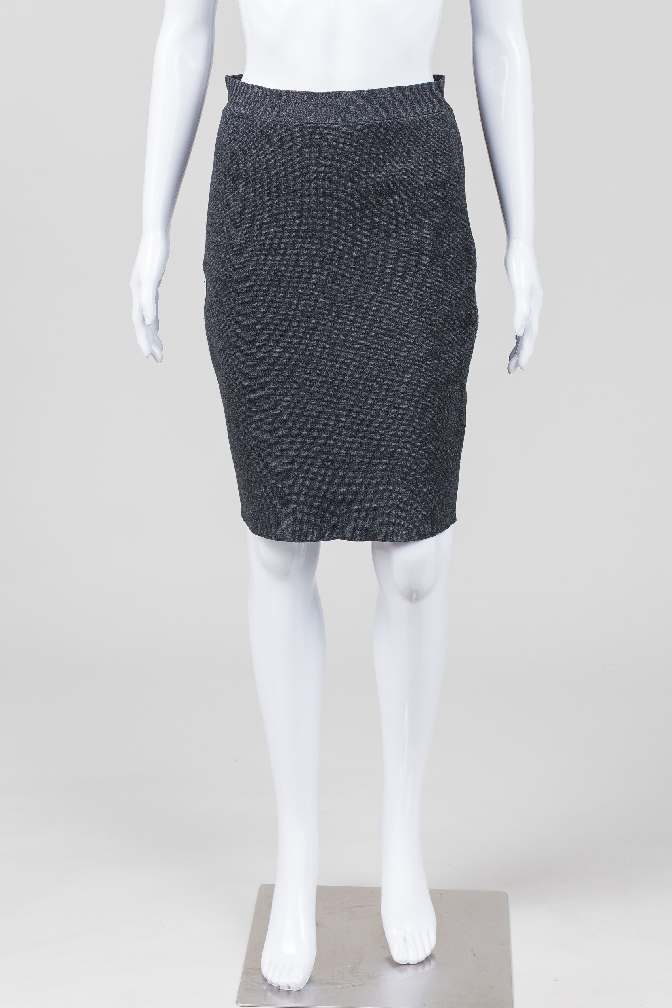 Eileen Fisher Charcoal Melange Knit Pencil Skirt (XS)