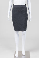 Load image into Gallery viewer, Eileen Fisher Charcoal Melange Knit Pencil Skirt (XS)
