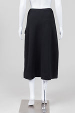 Load image into Gallery viewer, Vintage Black Doubleknit Button Front Skirt (14)
