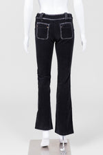 Load image into Gallery viewer, Tiffany Black Pincord Flare Jeans w/ Faded Seams (42)
