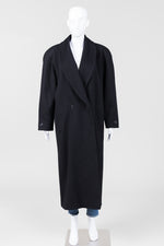 Load image into Gallery viewer, Jones New York Vintage Black Long Shawl Collar Coat
